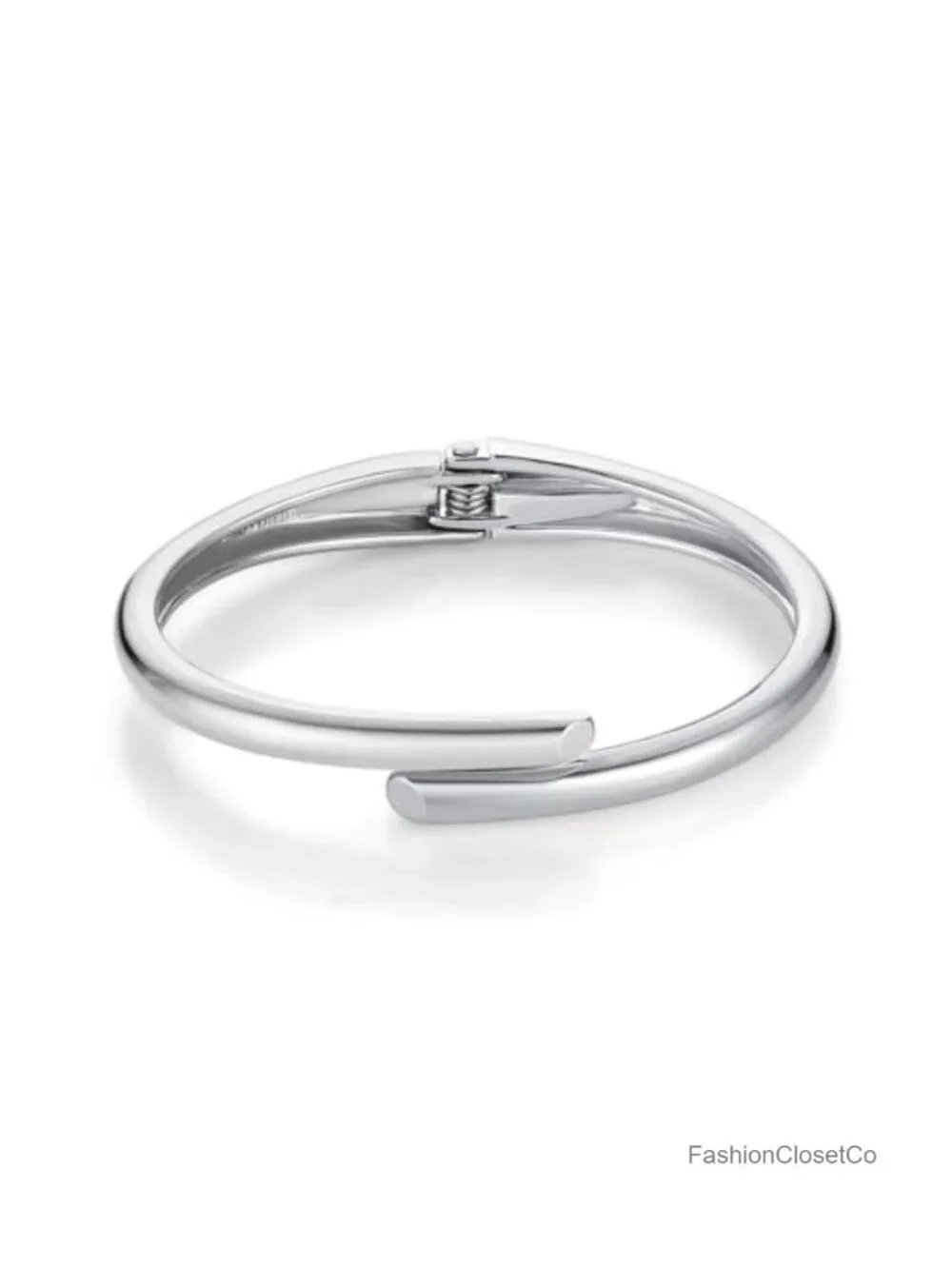 14K Gold Plated Thin Open Cuff Bangle Bracelet Hinge Wrist Cuff